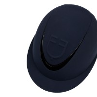 Equestro® jahalna čelada Embossed logo Wide Visor - temno modra