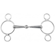 Snaffle brzda s tremi obročki EDELSTAHL