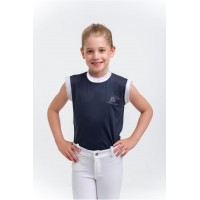 Otroška tekmovalna majica - CRYSTAL KIDS - Sleeveless, Technical Equestrian Apparel