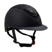 Equestro® jahalna čelada GALAXY RHINESTONES WIDE VISOR - črna/črna Equestro® jahalna čelada GALAXY RHINESTONES WIDE VISOR - črna/črna