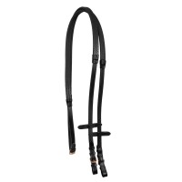 Angleška uzda EQUESTRO ROSEGOLD BIT - črna