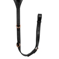 Angleška oprsnica EQUESTRO ROSEGOLD BIT - črna