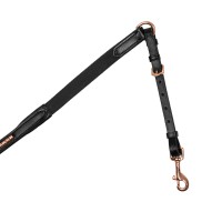 Angleška oprsnica EQUESTRO ROSEGOLD BIT - črna