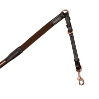 Angleška oprsnica EQUESTRO ROSEGOLD BIT - rjava