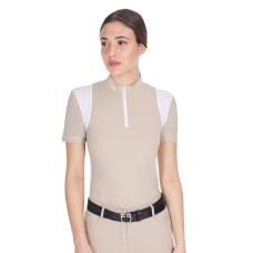 Equestro® ženska tehnična majica MESH INSERTS, OXFORD TAN