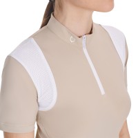 Equestro® ženska tehnična majica MESH INSERTS, OXFORD TAN