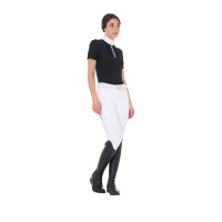 EQUESTRO® ženska tehnična tekmovalna majica RHINESTONES