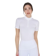 EQUESTRO® ženska tehnična tekmovalna majica PEARL, s perlicami