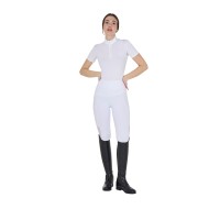 EQUESTRO® ženska tehnična tekmovalna majica PEARL, s perlicami