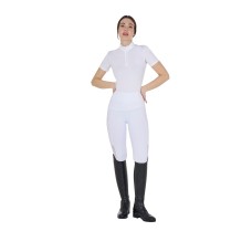 EQUESTRO® ženska tehnična tekmovalna majica PEARL, s perlicami