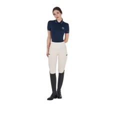 EQUESTRO® ženske poletne tekmovalne pajkice PERFORATED HYBRID - lahkotne, z žepom
