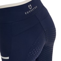 EQUESTRO® ženske poletne jahalne pajkice PERFORATED HYBRID - lahkotne, z žepom