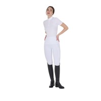 EQUESTRO® ženske poletne tekmovalne pajkice PERFORATED HYBRID - lahkotne, z žepom