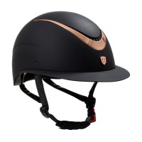 Equestro® jahalna čelada GALAXY SHINY WIDE VISOR - črna/rosegold Equestro® jahalna čelada GALAXY SHINY WIDE VISOR - črna/rosegold