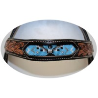 Western uzda na čelnik WIDE BLUE