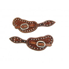 Paščki za ostroge US Leather BROWN DOTS