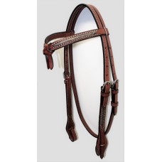 Western uzda DOTS AND LEATHER