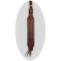 Western uzda na čelnik WIDE DOTS COGNAC