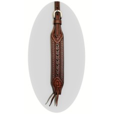 Western uzda na čelnik WIDE DOTS COGNAC