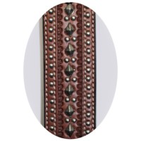Western uzda na čelnik WIDE DOTS COGNAC