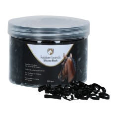 Elastike za grivo SILICONE BLACK, 500 kos