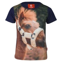 Otroška majica s kratkimi rokavi RED HORSE, z motivom konja