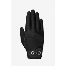 HORZE ženske jahalne rokavice ARIELLE - črne