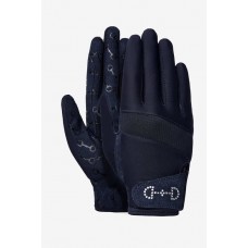 HORZE ženske jahalne rokavice ARIELLE - temno modre