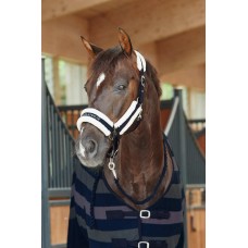 Horze oglavka PLATINUM FUR - temno modra