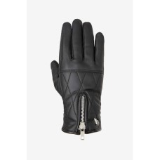 Zimske jahalne rokavice THERESA iz veganskega usnja - črne