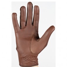 HORZE ženske jahalne rokavice LEATHER MESH - rjave