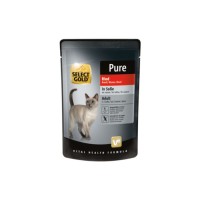 Mačja hrana SELECT GOLD PURE, govedina v omaki, 85g Mačja hrana SELECT GOLD PURE, govedina v omaki, 85g
