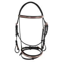 Angleška uzda Equestro Clincher Rosegold