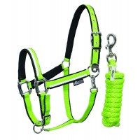 Oglavka in povodec EQUESTRO WHITE TRIM