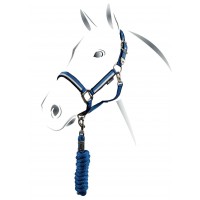 Oglavka in povodec EQUESTRO WHITE TRIM