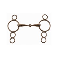 Snaffle brzda s štirimi obročki SOLID INOX 21mm Snaffle brzda s štirimi obročki SOLID INOX 21mm