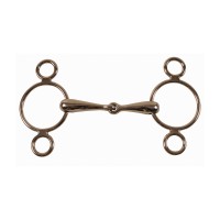 Snaffle brzda s tremi obročki HOLLOW INOX 21mm Snaffle brzda s tremi obročki HOLLOW INOX 21mm