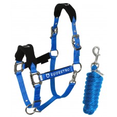 Set oglavka + povodec EQUESTRO SHAPED - kraljevsko modra