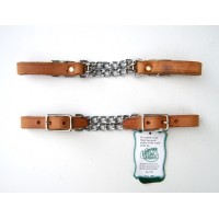 "BCL" podbradni pašček z dvojno verižico CURB CHAIN - surovo usnje "BCL" podbradni pašček z dvojno verižico CURB CHAIN - surovo usnje