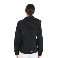 Dežna jahalna jakna EQUESTRO THREE LAYER, črna