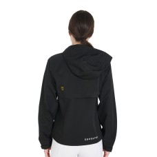 Dežna jahalna jakna EQUESTRO THREE LAYER, črna