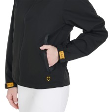 Dežna jahalna jakna EQUESTRO THREE LAYER, črna