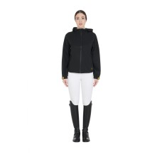Dežna jahalna jakna EQUESTRO THREE LAYER, črna