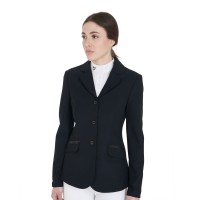 EQUESTRO® ženski tekmovalni suknjič PERFORATED - črn EQUESTRO® ženski tekmovalni suknjič PERFORATED - črn
