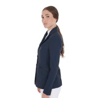 EQUESTRO® ženski tekmovalni suknjič PERFORATED - temno moder