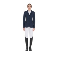 EQUESTRO® ženski tekmovalni suknjič PERFORATED - temno moder