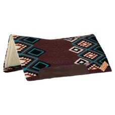 Western podsedelnica POOL'S BREATHABLE PURE WOOL, bordo/turkizna