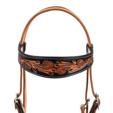 Pool's western uzda DARK FLORAL