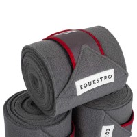Flis bandaže EQUESTRO BREATHABLE, GREY/RED