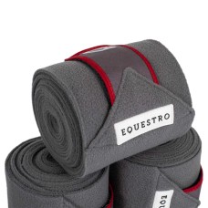 Flis bandaže EQUESTRO BREATHABLE, GREY/RED